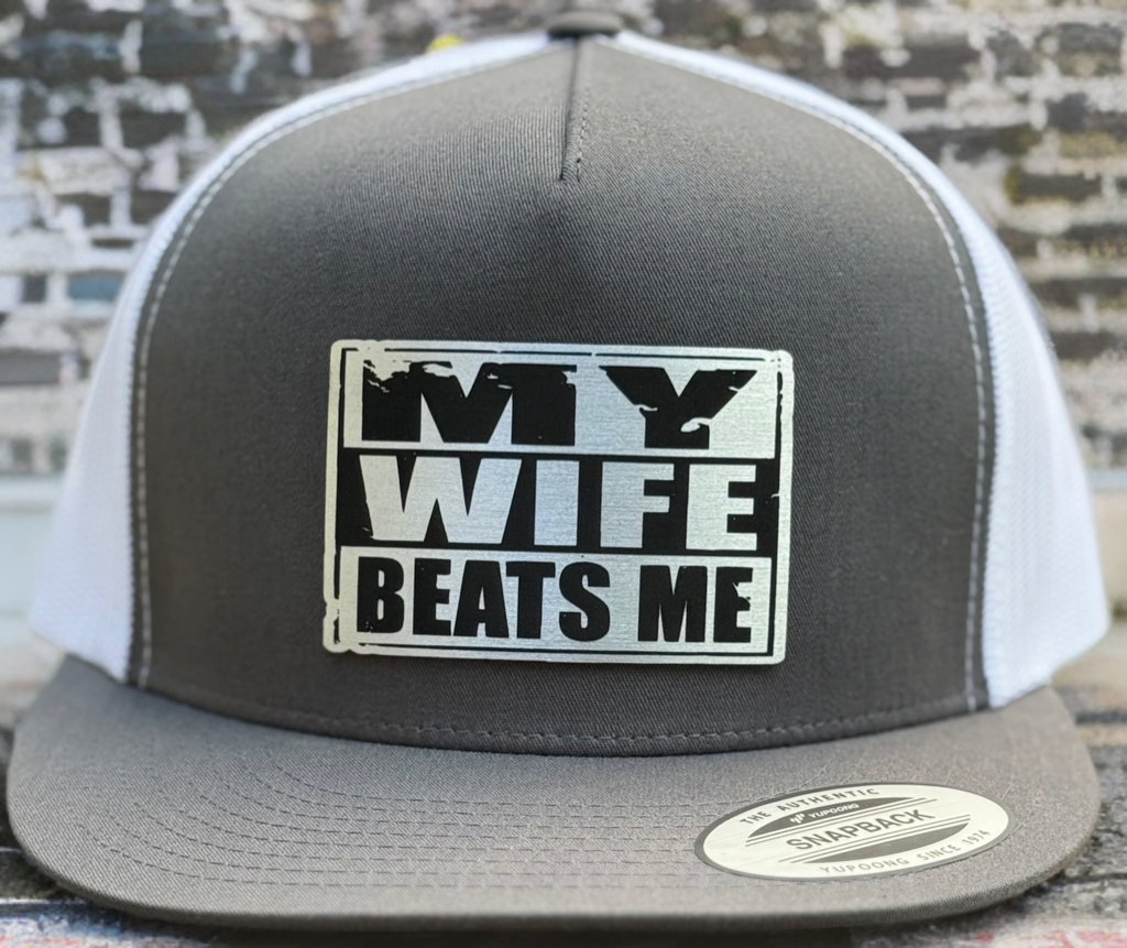 My Wife Beats Me- Charcoal/White