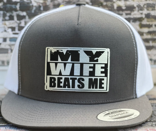 My Wife Beats Me- Charcoal/White
